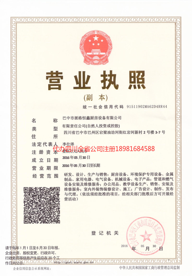 启东启东派格恒鑫厨房设备有限公司